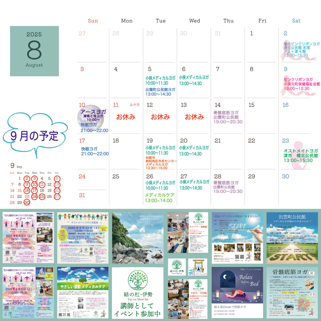 《　8月の予定　》